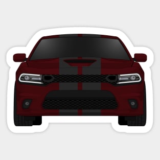 Charger Scat Octane-Red + black stripes Sticker